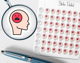 Sticker planificateur d'agression Sticker icône d'agression Sticker agression Stickers planificateur de santé mentale, stickers psychologie