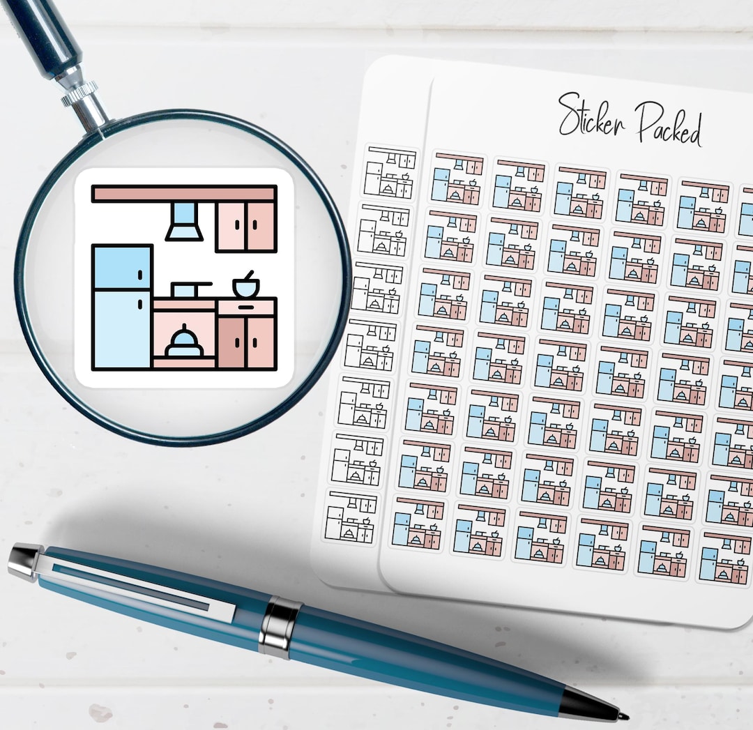 Kitchen Planner Sticker Kitchen Icon Sticker Kitchen Sticker - Etsy