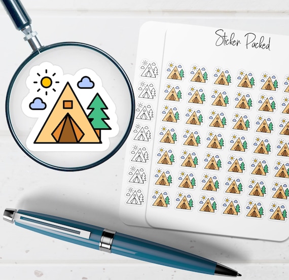 Camping Planner Sticker Camping Icon Sticker Camping Sticker