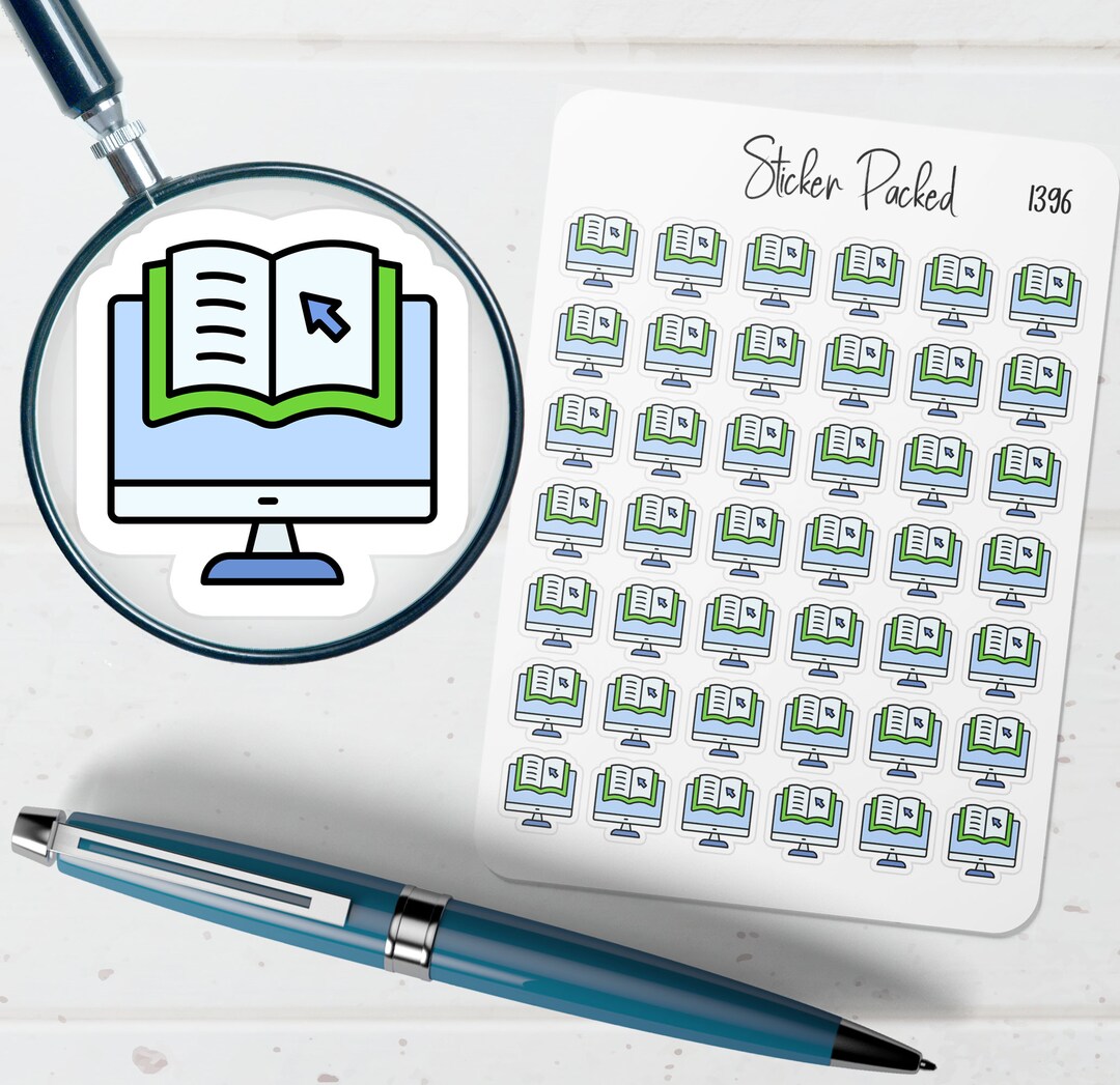 Online Learning Planner Sticker Online Learning Icon Sticker Online