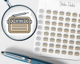 Radio Planner Sticker Radio Icon Sticker Radio Sticker Music Planner Sticker