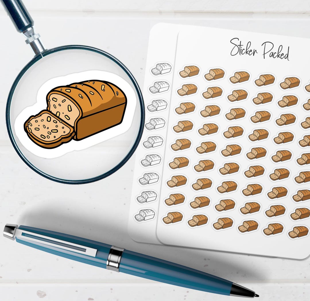Banana Bread Planner Sticker Banana Bread Icon Sticker Banana Bread ...