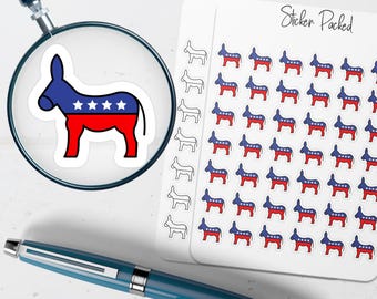 Democrat Donkey Planner Sticker Democrat Donkey Icon Sticker Democrat Donkey Sticker