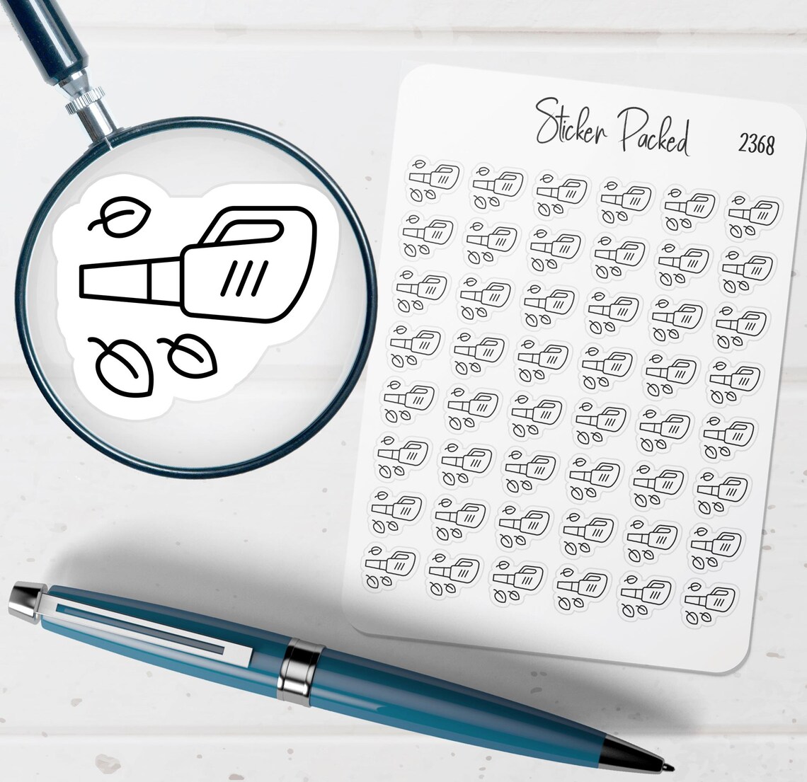 Leaf Blower Planner Sticker Leaf Blower Icon Sticker Leaf Blower ...