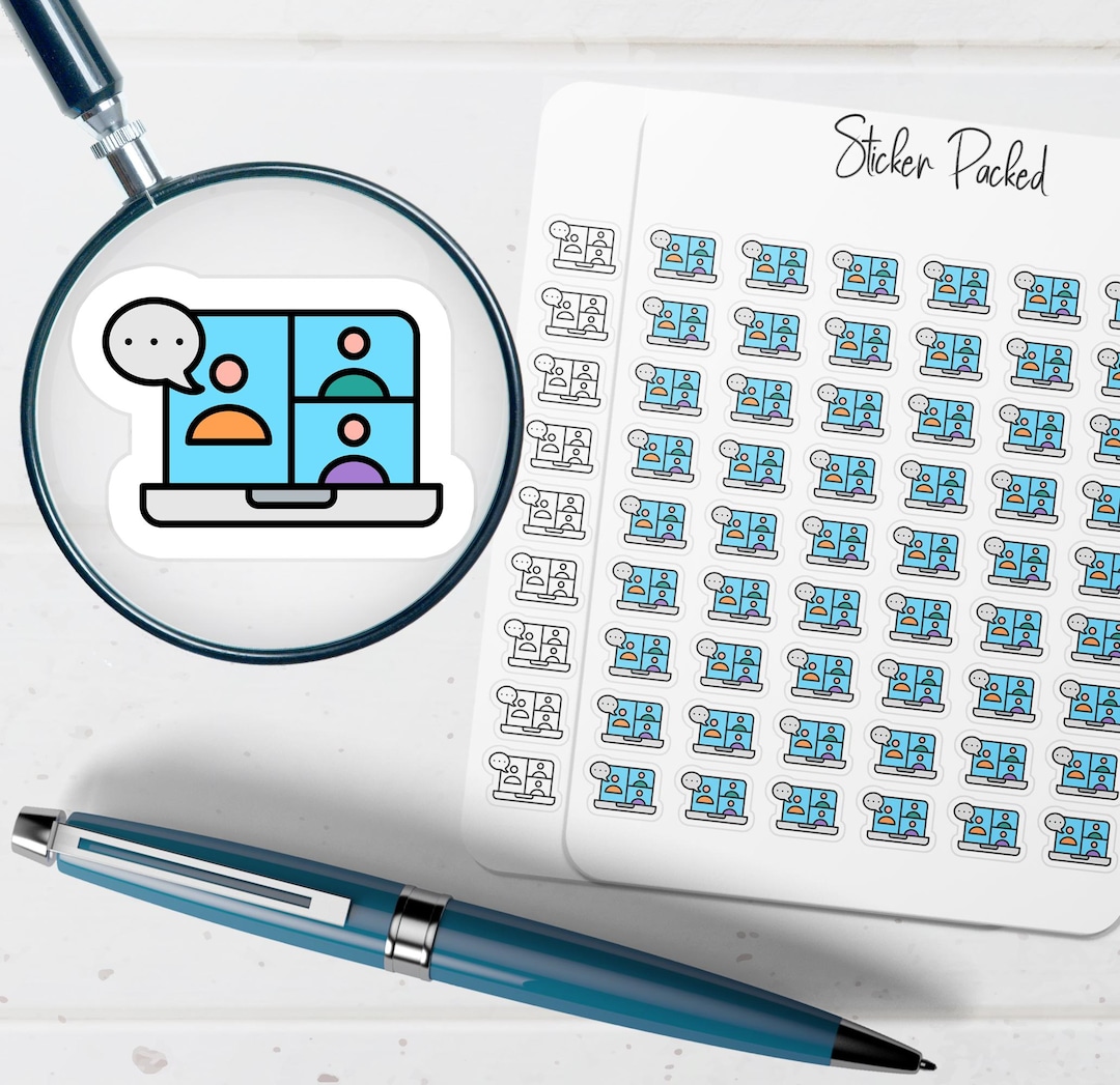 Video Conference Planner Sticker Video Conference Icon Sticker Video ...