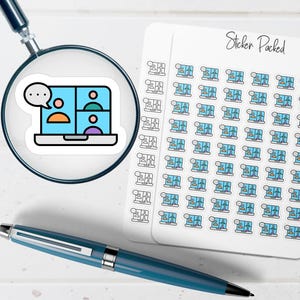 Video Conference Planner Sticker Video Conference Icon Sticker Video Conference Sticker