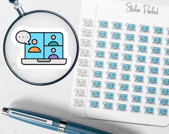 Video Conference Planner Sticker Video Conference Icon Sticker Video Conference Sticker