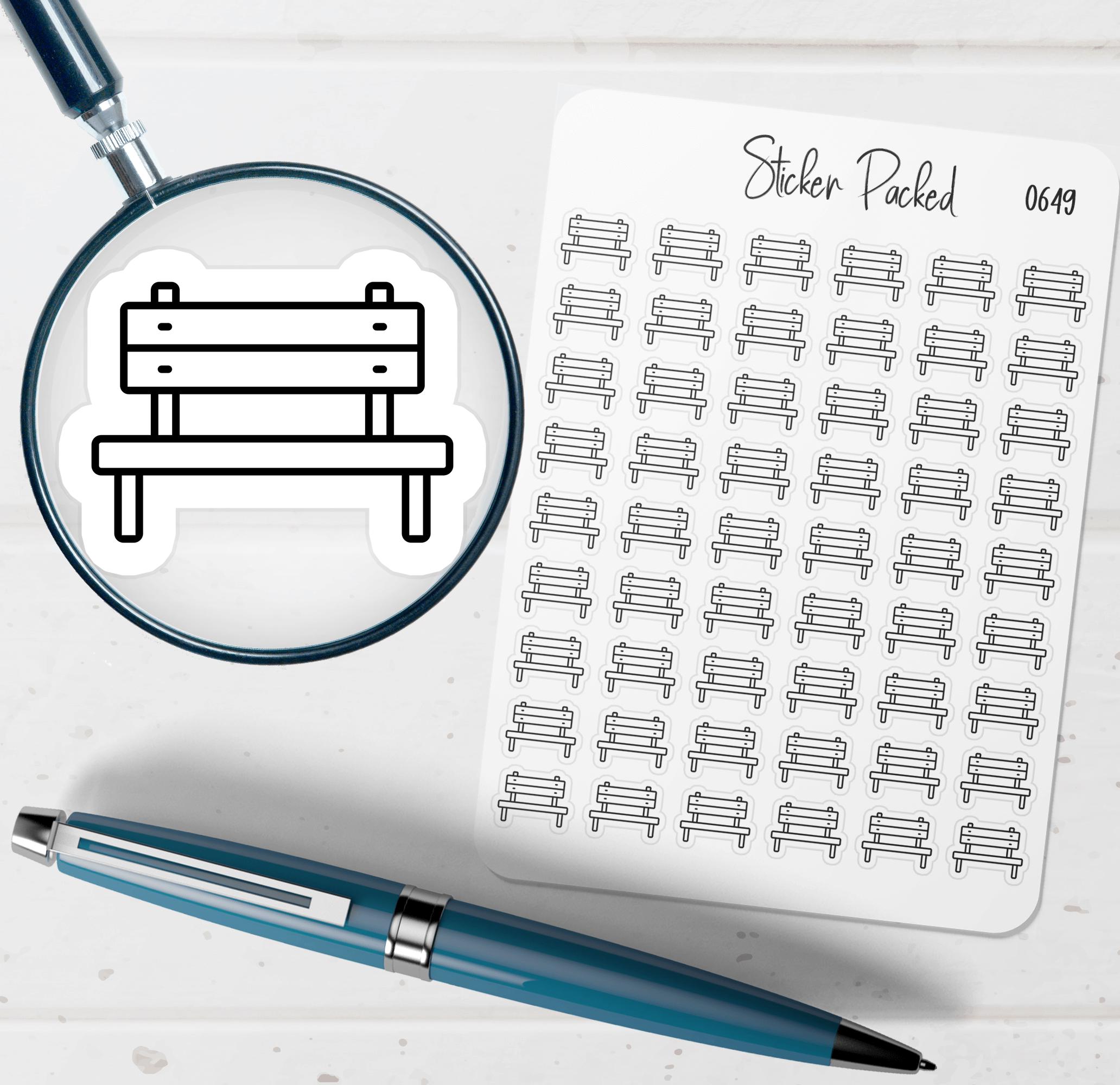 Bench Planner Sticker Bench Icon Sticker Bench Sticker - Etsy