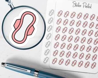 Sanitary Napkin Planner Stickers Pad Planner Stickers Period Stickers for Planners Menstruation Planner Stickers