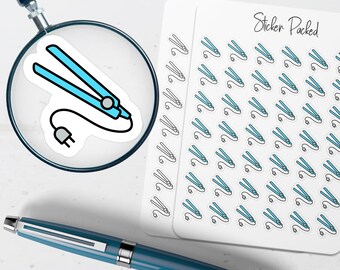 Hair Straightener Planner Sticker Hair Straightener Icon Sticker Hair Straightener Sticker