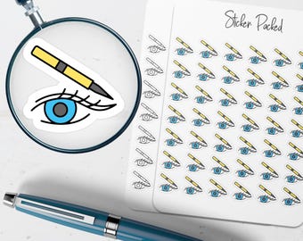 Eye With Eyeliner Planner Sticker Eye With Eyeliner Icon Sticker Eye With Eyeliner Sticker