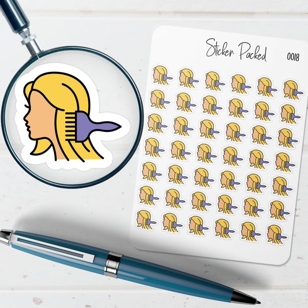 Dye Hair Stickers Hair Dye Day Planner Stickers Hair Color Stickers for Planners Hair Appointment Planner Stickers Hair Dresser Stickers