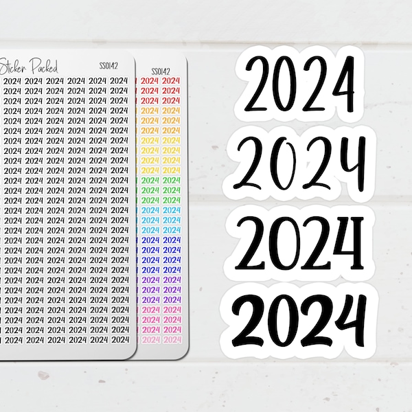 2024 Planner Sticker 2024 Script Sticker 2024 Word Sticker 2024 Script Planner Sticker