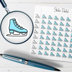 Ice Skating Planner Stickers Ice Skate Rink Planner Stickers Winter Stickers for Planners Skating Planner Stickers