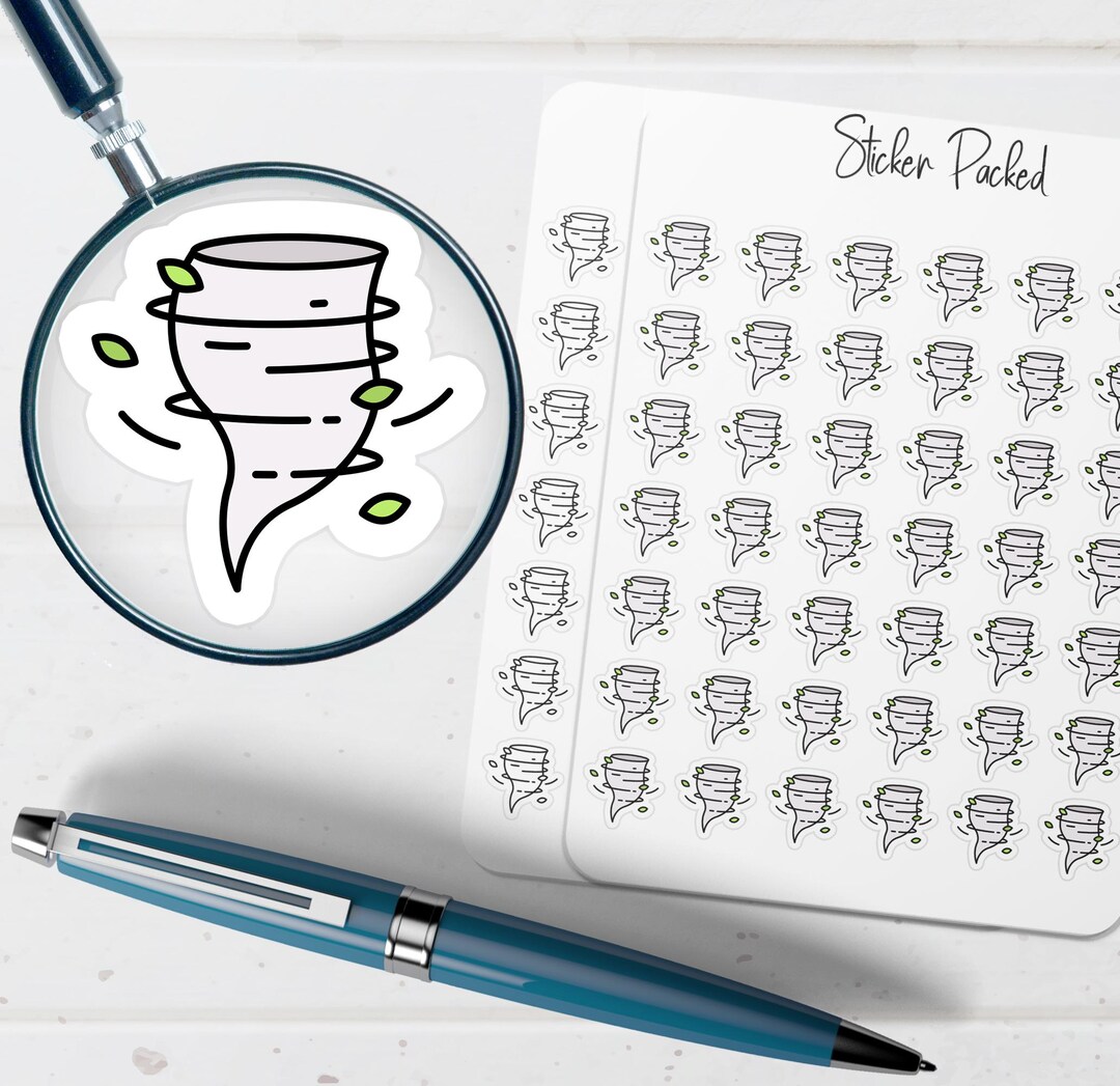 Tornado Planner Sticker Tornado Icon Sticker Tornado Sticker - Etsy