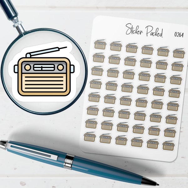 Radio Planner Sticker Radio Icon Sticker Radio Sticker Music Planner Sticker