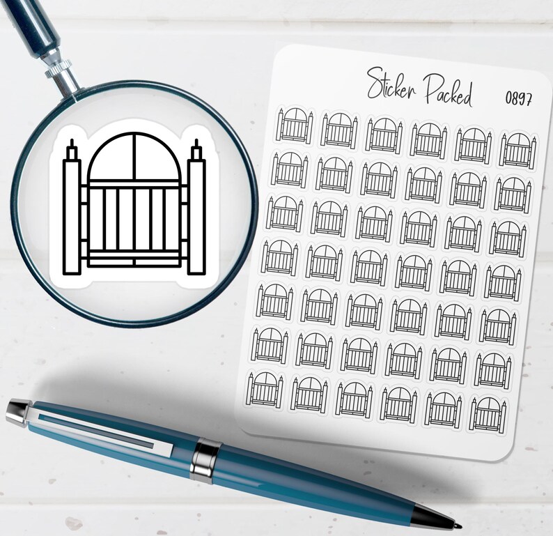 Gate Planner Sticker Gate Icon Sticker Gate Sticker Halloween Planner ...