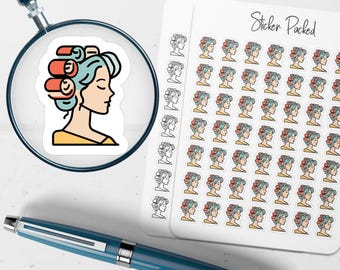 Hair Rollers Planner Sticker Hair Rollers Icon Sticker Hair Rollers Sticker