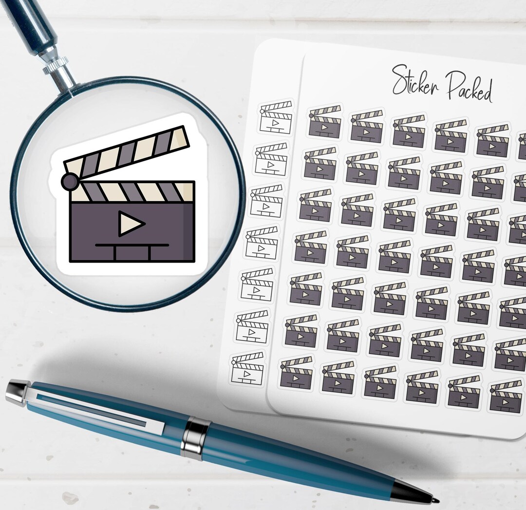 Movie Slate Planner Sticker Movie Slate Icon Sticker Movie Slate ...