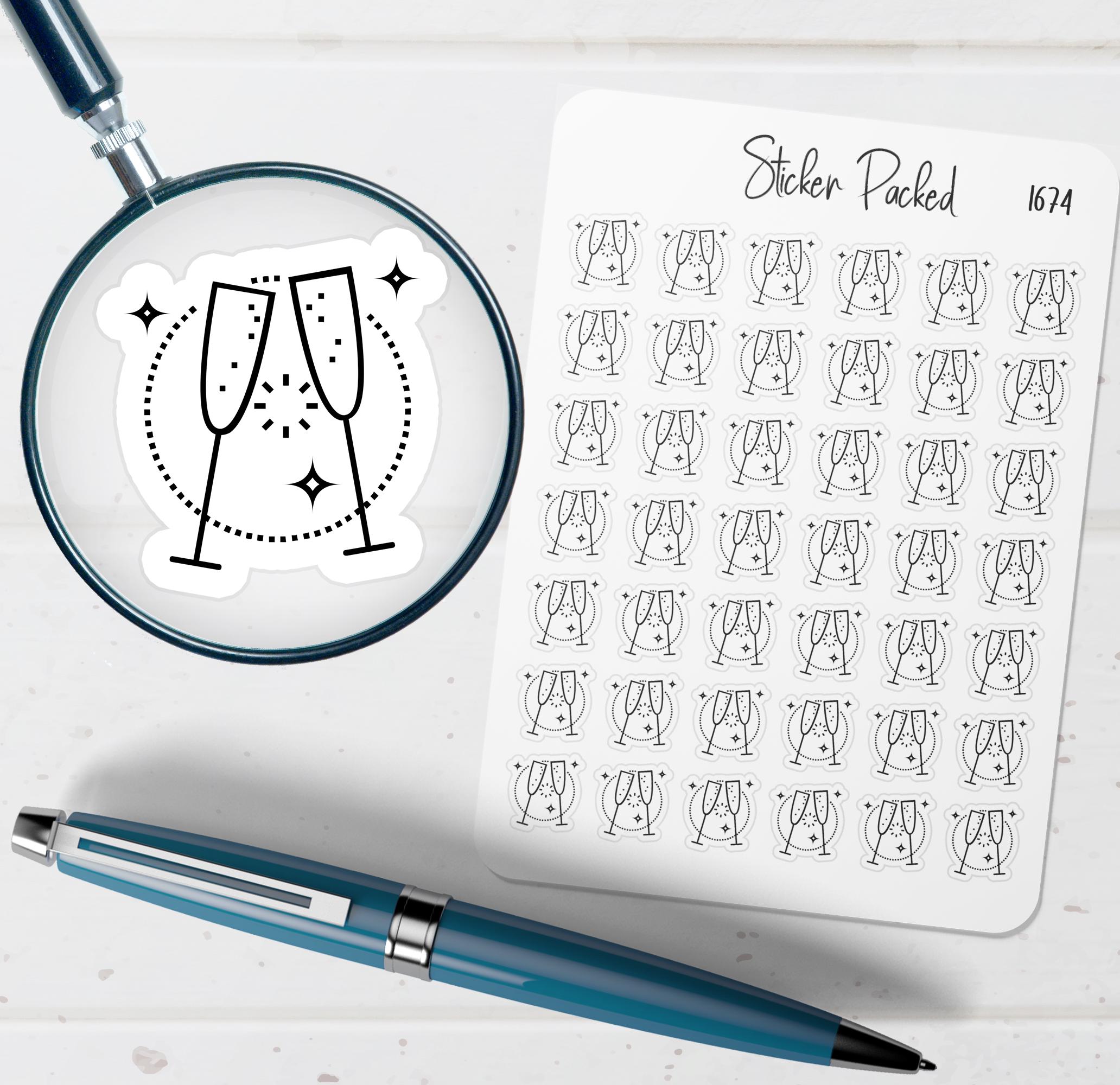 Cheers Planner Sticker Cheers Icon Sticker Cheers Sticker - Etsy