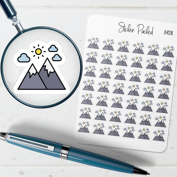 Mountain Planner Sticker Mountain Icon Sticker Mountain Sticker