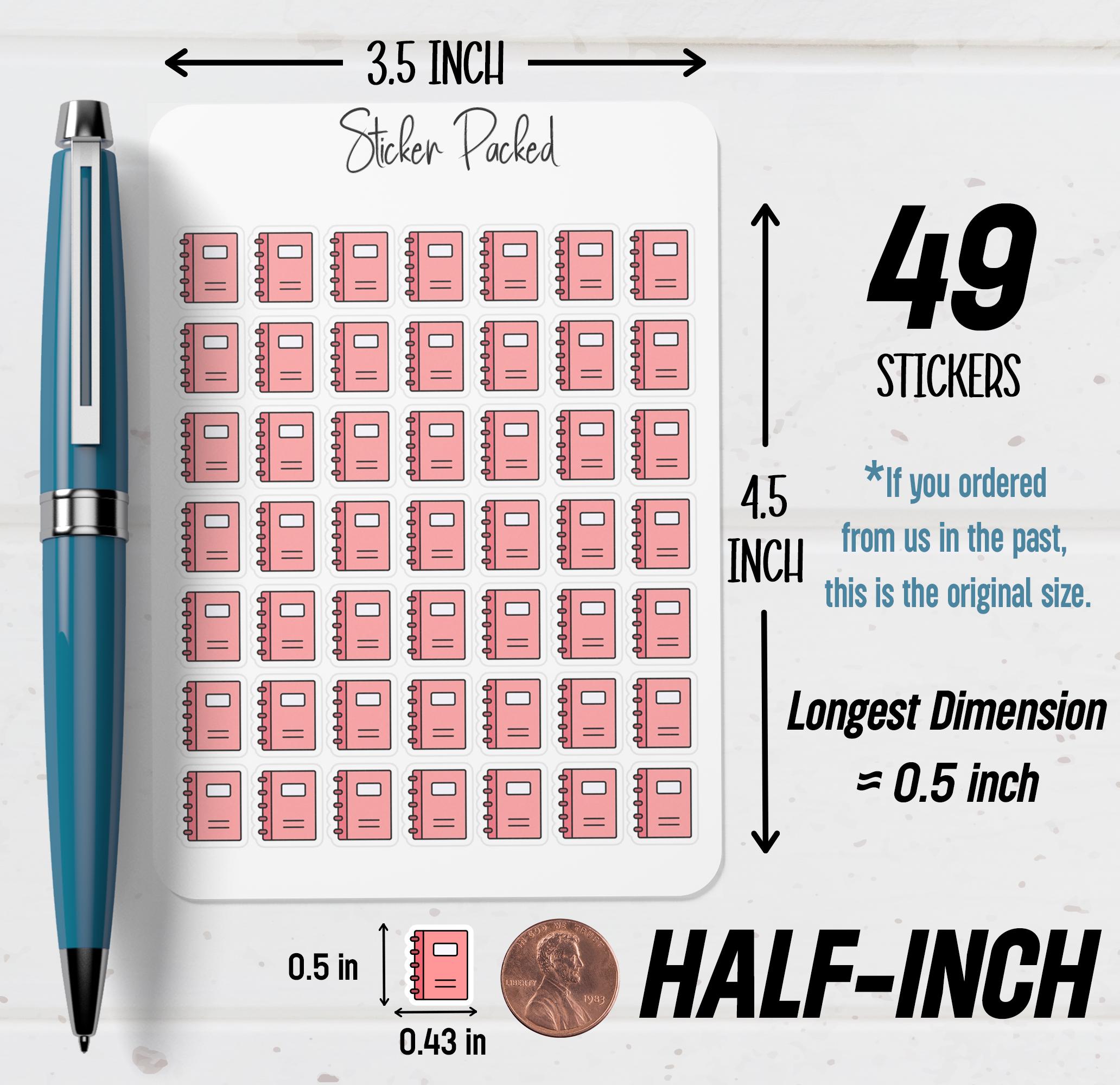 Notebook Planner Sticker Notebook Icon Sticker Notebook Sticker - Etsy