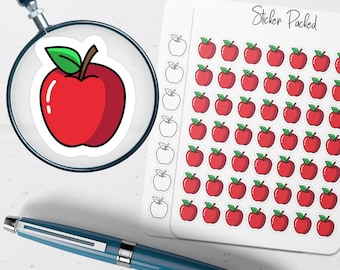 Apple Planner Sticker Apple Icon Sticker Apple Sticker Fruit Planner Stickers