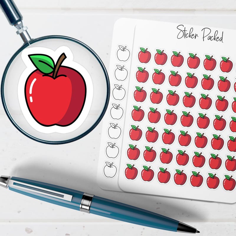 Apple Calendar Stickers - Etsy