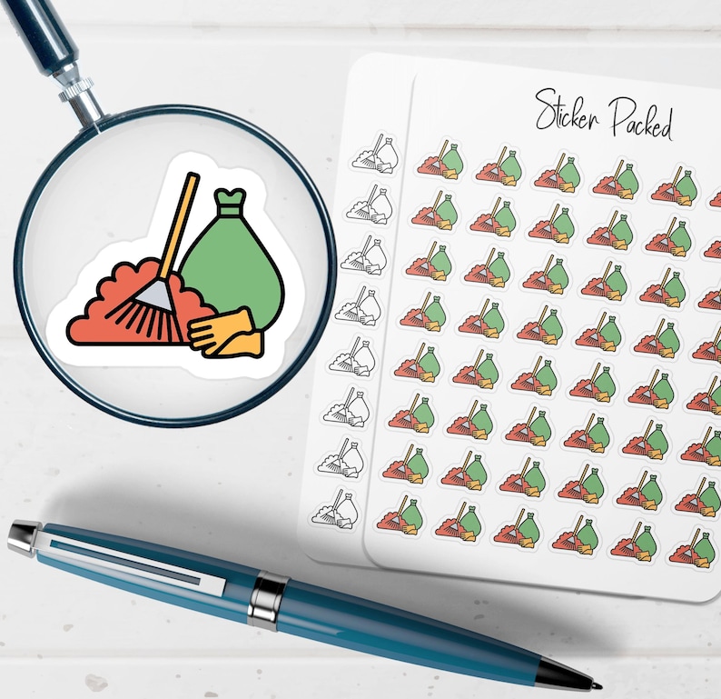 Clean Up Sticker Yard Clean up Planner Sticker Yard Clean up Icon Sticker Yard Clean up ...