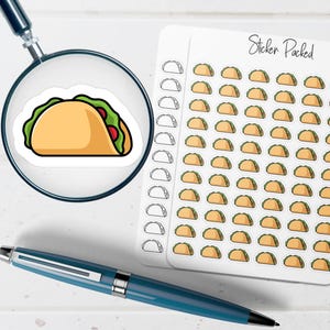 Taco Planner Sticker Taco Icon Sticker Taco Sticker Food Planner Sticker Food Sticker