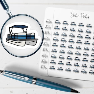 Pontoon Boat Planner Sticker Pontoon Boat Icon Sticker Pontoon Boat Sticker