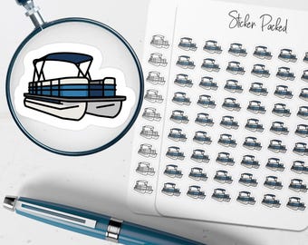 Sticker planificateur de bateaux pontons Sticker icônes de pontons Stickers bateaux pontons