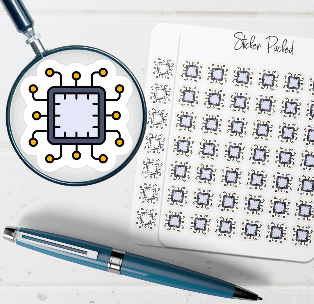 Processor Planner Sticker Processor Icon Sticker Processor Sticker - Etsy