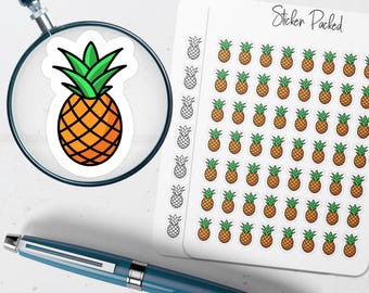 Pineapple Planner Sticker Pineapple Icon Sticker Pineapple Sticker Fruit Planner Stickers