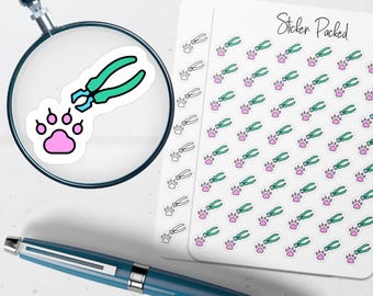 Clip Pet Nail Planner Sticker Clip Pet Nail Icon Sticker Clip Pet Nail Sticker