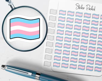 Transgender Flag Planner Sticker Transgender Flag Icon Sticker Transgender Flag Sticker LGBTQ Planner Stickers Pride Stickers