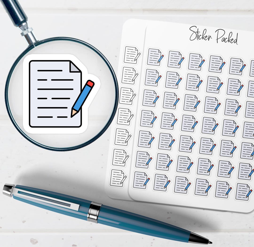 Transactional Writing Sticker Writing Planner Sticker Writing Icon Sticker Writing Sticker - Etsy