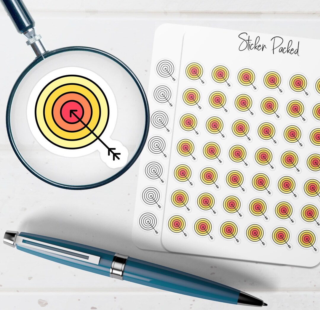 Goal Planner Sticker Goal Icon Sticker Goal Sticker - Etsy
