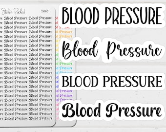 Blood Pressure Planner Sticker Blood Pressure Script Sticker Blood Pressure Word Sticker Blood Pressure Script Planner Sticker