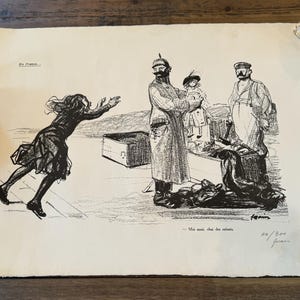 Rare Antique Signed & Numbered Jean Louis Forain Lithograph