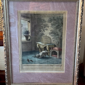 Rare Pierre Jacques Duret Circa 1755 Etching (After JB Oudry,) Framed