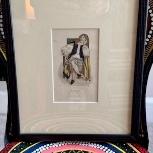 Original Framed 19th Century Molière Lithograph by Henri Allouard, W/COA