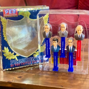 Rare Mid Century Presidents Pez Candy and Holders