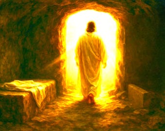 He Is Risen – The Empty Tomb | Christian Resurrection Wall Art