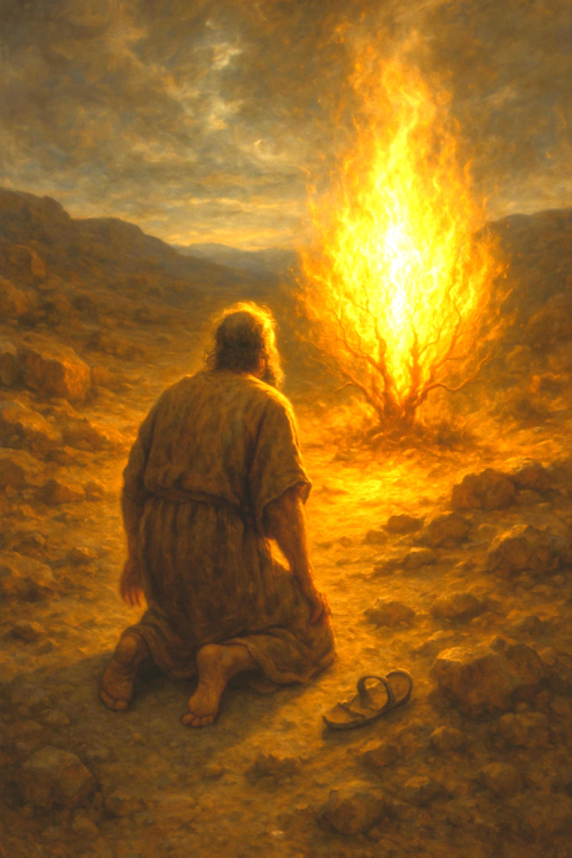 Moses and the Burning Bush - Etsy