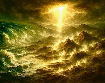 Creation- Land Rises from the Sea