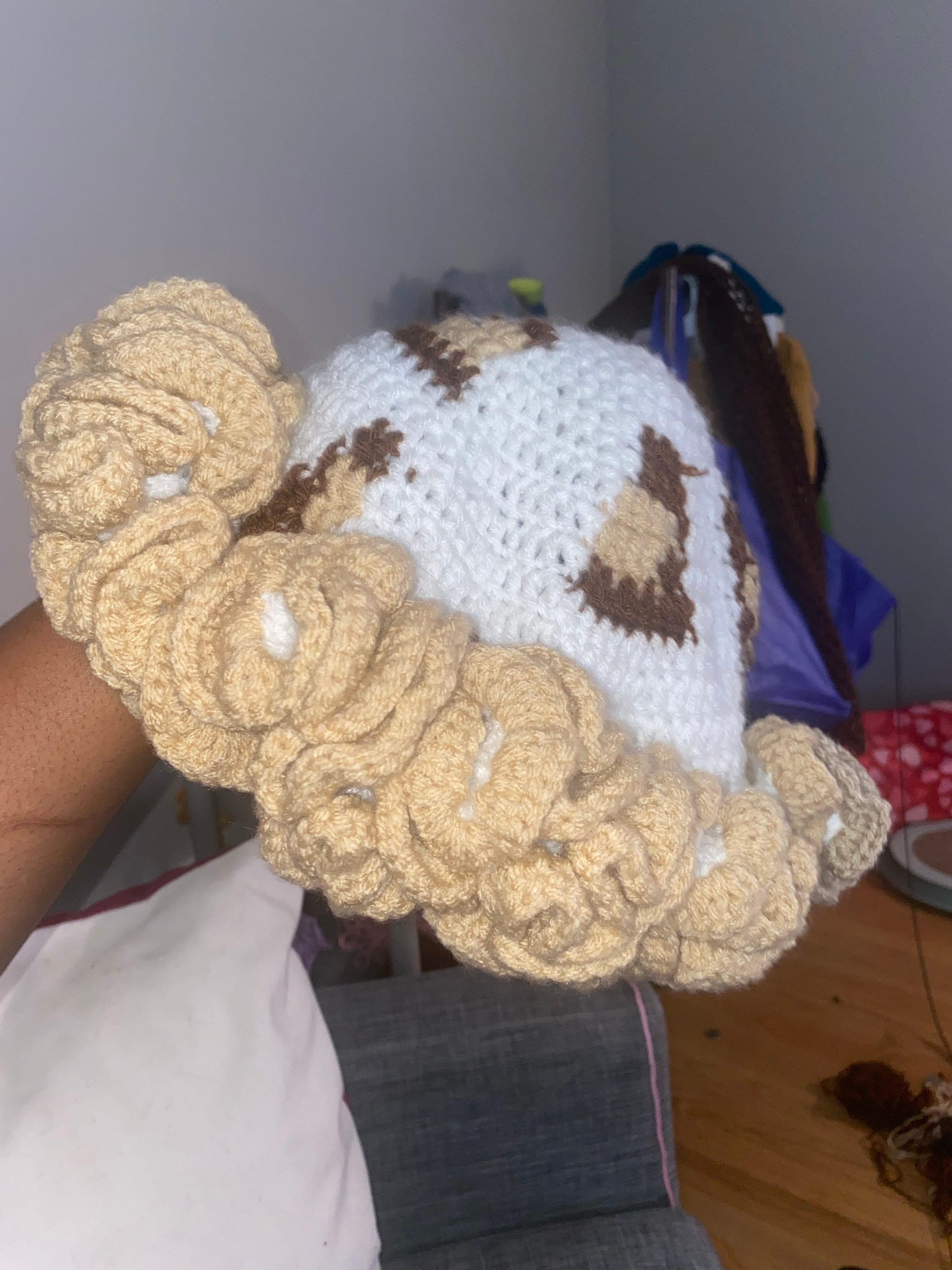 Handmade Crochet Ruffle Hat | Crochet Bucket Hat With Ruffle Brim ...