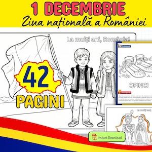 Fișe educative 1 Decembrie – Ziua Națională a României / Printabile pentru copii