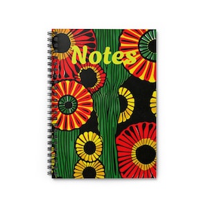 Cahier à spirale floral éclatant - Prise de notes, tenue d'un journal, cadeau pour les étudiants, retour à l'école, fournitures de bureau lumineuses