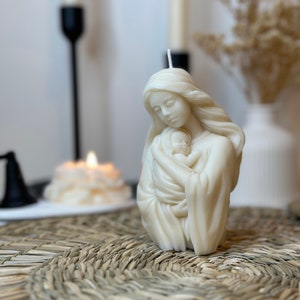 Christmas Candle,| Mother of God, | Mary&Baby, | Jesus Candle, | Catholic Gift,| Christmas Gift, | Soy Candles, | Vegan Candles.